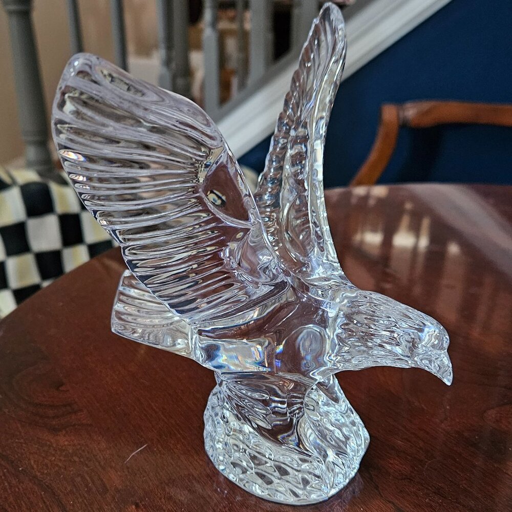 RARE RETIRED WATERFORD CRYSTAL DESIGNER FRED CURTIS EAGLE SCULPTURE FIGURINE